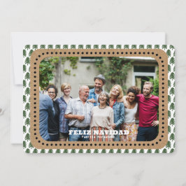Fest FELIZ NAVIDAD Weihnachtsbaum Foto Feiertagskarte