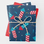 Fest-Feuerwerk Muster Wrapping Papers Geschenkpapier Set (Beispiel)