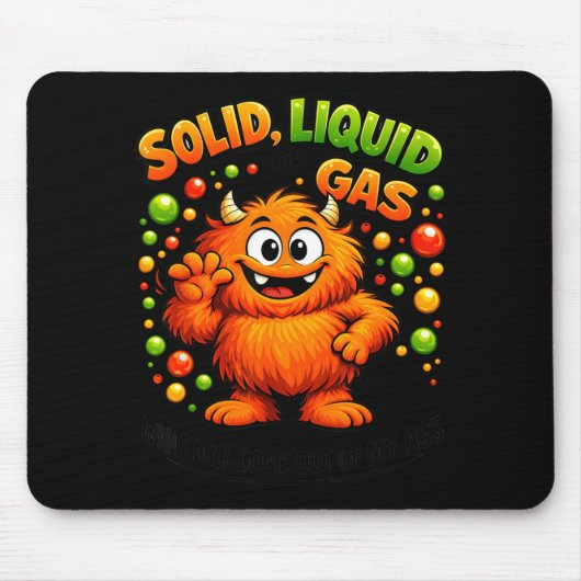 Fest Flüssig Oder Gas Lustige Katze Physik Wissens Mousepad (Vorne)