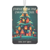 Fest frischer Kiefernduft Weihnachtsbaum Autolufterfrischer (Rückseite)