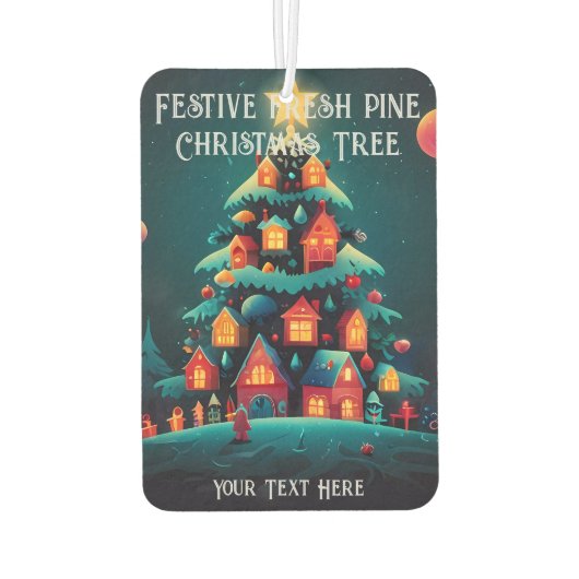 Fest frischer Kiefernduft Weihnachtsbaum Autolufterfrischer (Rückseite)