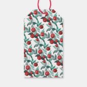 Fest Frohe Weihnachten Wasserfarbe Rote Berries Geschenkanhänger (Rückseite)