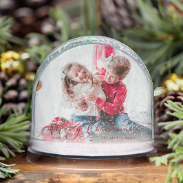 Fest Frohe Weihnachts-Script-Foto Snow Globe Schneekugeln