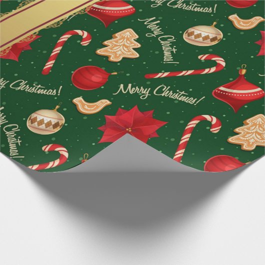 Fest Frohe Weihnachtswrapping Papier Geschenkpapier (Ecke)