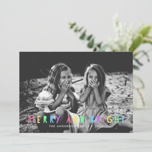 Fest fröhlich und hell Single Foto Weihnachten (Stehend Vorderseite)