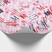 Fest Fuchsia Pink Clouds Dekoration Geschenkpapier (Ecke)