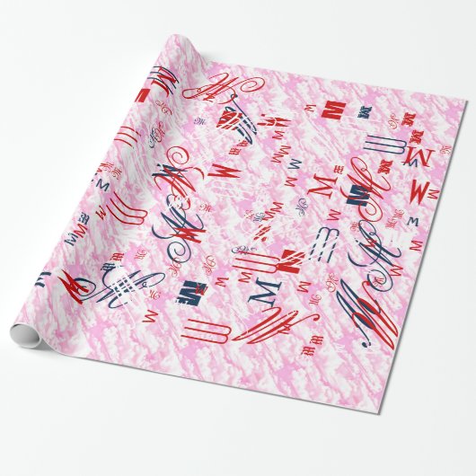 Fest Fuchsia Pink Clouds Dekoration Geschenkpapier (Ungerollt)