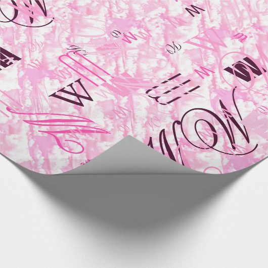 Fest Fuchsia Pink Clouds Dekoration Geschenkpapier (Ecke)