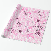Fest Fuchsia Pink Clouds Dekoration Geschenkpapier (Ungerollt)