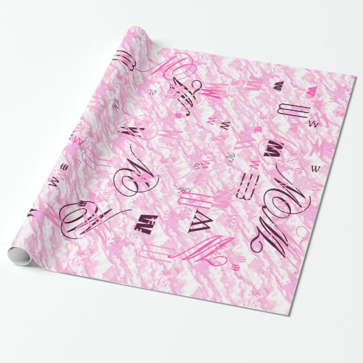 Fest Fuchsia Pink Clouds Dekoration Geschenkpapier (Ungerollt)