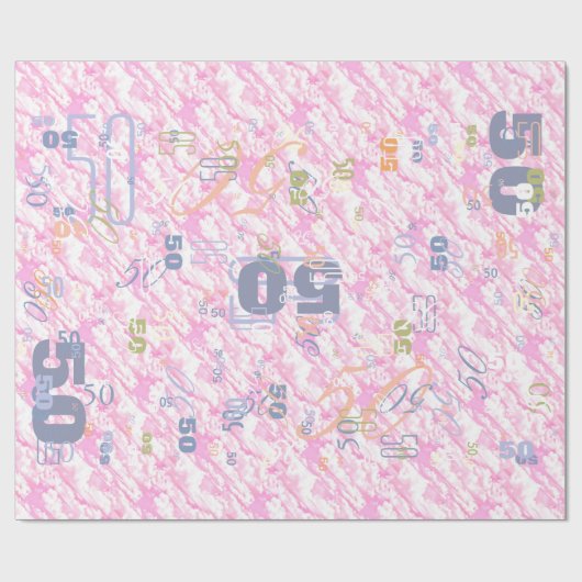 Fest Fuchsia Pink Clouds Dekoration Geschenkpapier (Flach)