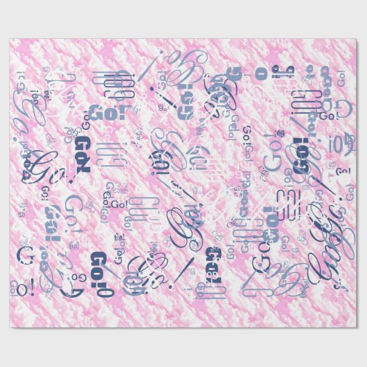 Fest Fuchsia Pink Clouds Dekoration Geschenkpapier (Flach)