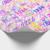 Fest Fuchsia Pink Clouds Dekoration Geschenkpapier (Ecke)