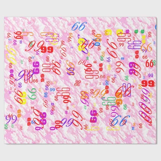 Fest Fuchsia Pink Clouds Dekoration Geschenkpapier (Flach)