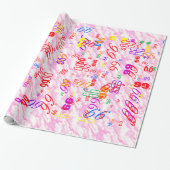 Fest Fuchsia Pink Clouds Dekoration Geschenkpapier (Ungerollt)