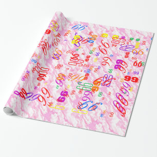 Fest Fuchsia Pink Clouds Dekoration Geschenkpapier