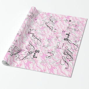 Fest Fuchsia Pink Clouds Dekoration Geschenkpapier