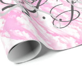 Fest Fuchsia Pink Clouds Dekoration Geschenkpapier (Rolleneckpunkt)