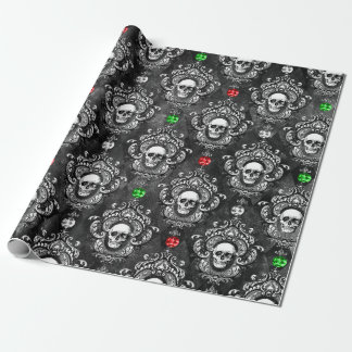 Fest gefärbtes Skull-Wrapping Papier Geschenkpapier