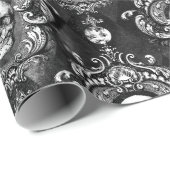 Fest gefärbtes Skull-Wrapping Papier Geschenkpapier (Rolleneckpunkt)