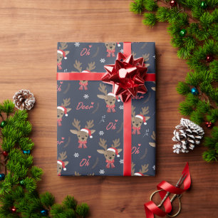 Fest gefeiertes Hirschpackpapier Geschenkpapier