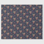 Fest gefeiertes Hirschpackpapier Geschenkpapier (Flach)