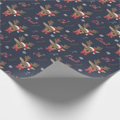 Fest gefeiertes Hirschpackpapier Geschenkpapier (Ecke)