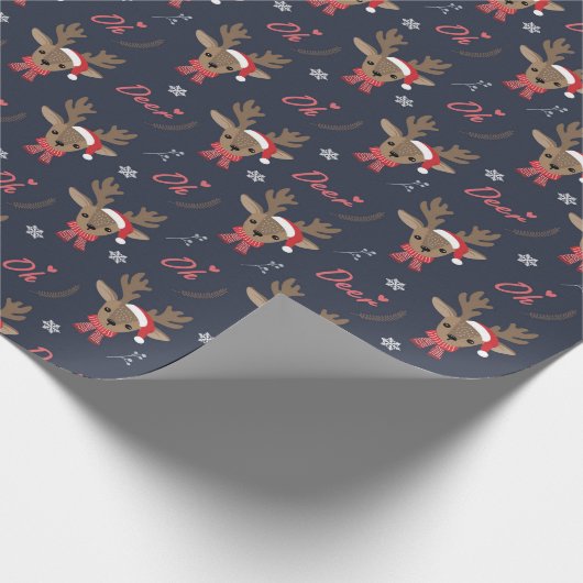 Fest gefeiertes Hirschpackpapier Geschenkpapier (Ecke)