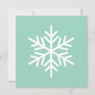 Fest gefeiertes nordisches Schneeflocken Aquamarin Feiertagskarte