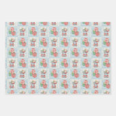 Fest gefeiertes Weihnachtswrapping Paper Geschenkpapier Set (Vorderseite 3)