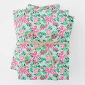 Fest gefliestes Weihnachtsbogenmuster Geschenkpapier Set (Beispiel)