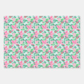 Fest gefliestes Weihnachtsbogenmuster Geschenkpapier Set (Vorderseite)