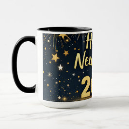 Fest Glück im neuen Jahr 2025 Tasse