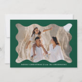 Fest grünes Retro Foto Rahmen Frohe Weihnachten (Vorderseite)