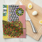 Fest Happy Camper Travel Trailer Küchentuch (Viertel Falte)