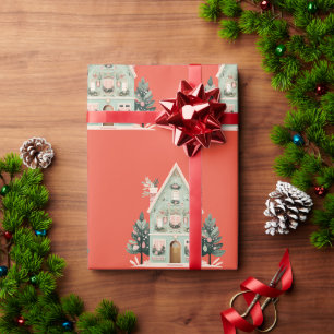 Fest-Häuser-Umschlagpapier Geschenkpapier