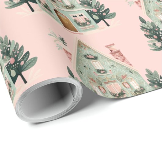 Fest-Häuser-Umschlagpapier Geschenkpapier (Rolleneckpunkt)