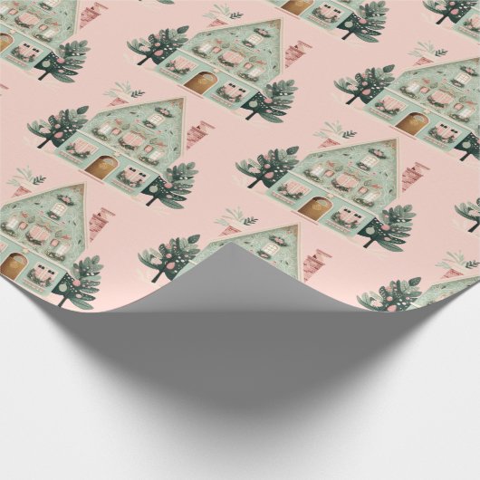 Fest-Häuser-Umschlagpapier Geschenkpapier (Ecke)