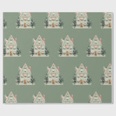 Fest-Häuser-Umschlagpapier Geschenkpapier (Flach)