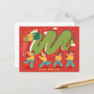 Fest im neuen Jahr Postkarte