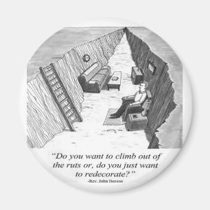 Fest in einer Furche Magnet