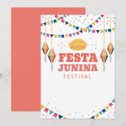 Fest Junina Festival Ankündigung (Vorne/Hinten)