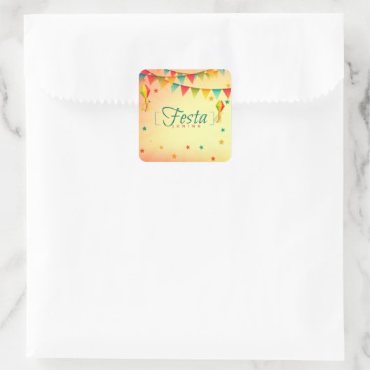 Fest Junina Quadratischer Aufkleber (Tasche)