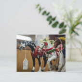 Fest Karussell Pferde Ornament Collection Postkarte (Stehend Vorderseite)