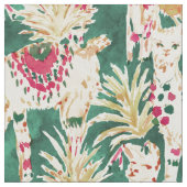 FEST LLAMA Red Green Holiday Print Stoff (Nahaufnahme)