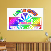 "Fest Los Angeles" Canvas Print Leinwanddruck (Insitu (Wohnzimmer))