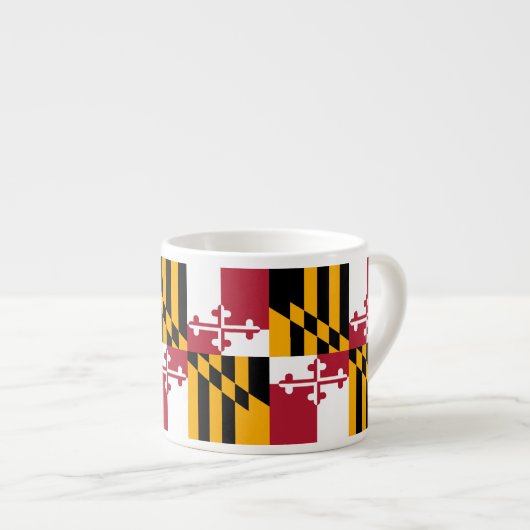 Fest-Maryland-Staatsflagge Espressotasse (Vorderseite Rechts)