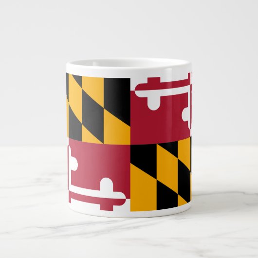 Fest-Maryland-Staatsflagge Jumbo-Tasse (Vorderseite)
