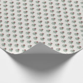 Fest Mistletoe mit roten Bögen Geschenkpapier (Ecke)