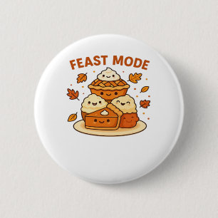 Fest-Modus - Niedliche Herbst-Komfort-Lebensmittel Button
